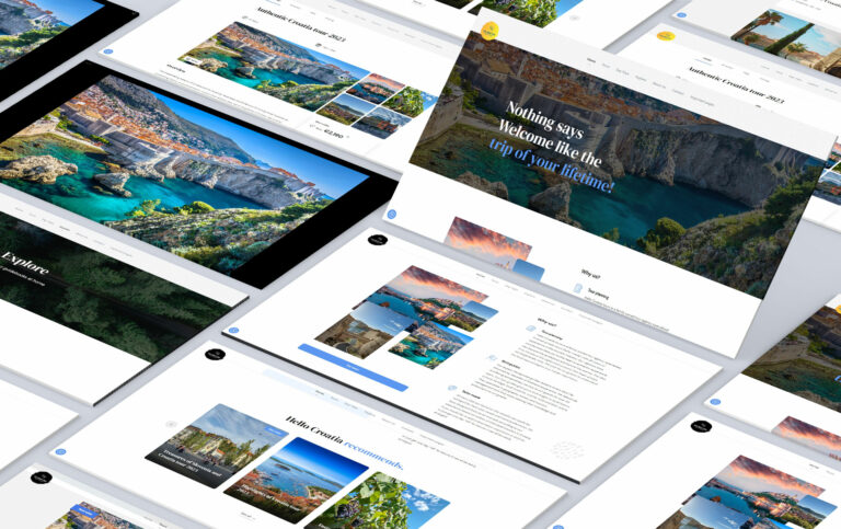 Naslovna stranica web stranice turističke agencije Hello Croatia Tours