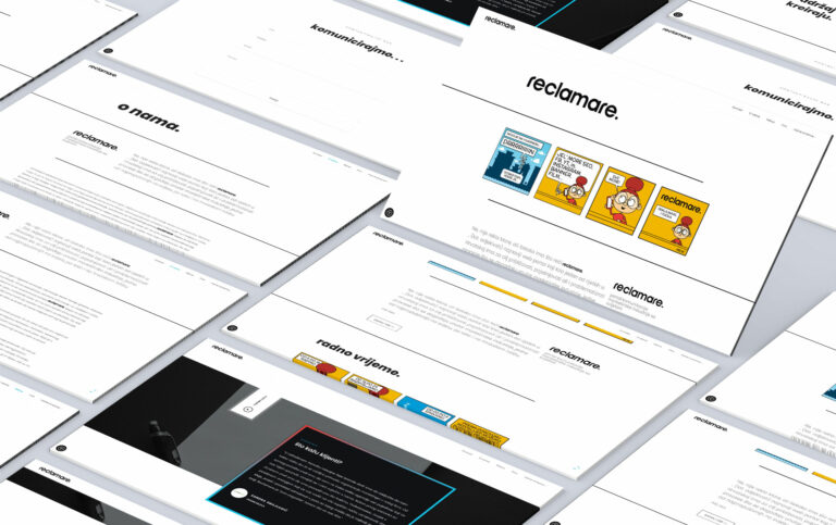 Naslovna stranica web stranice marketinške agencije Reclamare